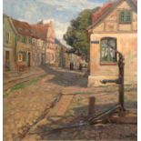 Zawadzky, Margarete von (1889-1964 Berlin) "Alte Straße in einer Kleinstadt", Öl/Mp., sign. u.r., 7