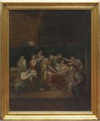 Altmeister des 18. Jh. "Mythologische Szene", Öl/Lw., unsign., doubliert, 75x62 cm, Rahmen