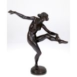 De Rosales, Emanuele Ordono (1873-1919) "Tänzerin", Bronze, dunkel patiniert, auf getrepptem Runds