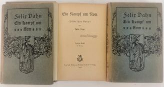 Dahn, Felix "Ein Kampf um Rom", 1919, 3 Bände, Druck und Verlag von Breitkopf & Härtel in Leipzig ,