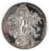 Jugendstil-Medaille, 990er Silber "Für hervorragende Leistung i. Gartenbau", rückseitig "Der Gärtne