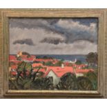 Andersen, Frode (1915) "Allinge Bornholm", Öl/ Lw., sign. u.r., 51x61 cm, Rahmen