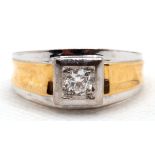 Brillant-Ring, 750er GG/ WG, Brillanten 0,4 ct./vsi, 6,8 g, RG 63