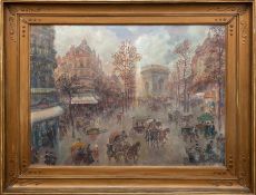 Grenier, Henry (1882-1940) "Straßenszene Paris", Öl/ Karton, sign. u.r., 60x80 cm, Rahmen