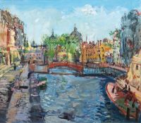 Sementsov, Alexandre (1941-2005) "Sommerliches St. Petersburg", Öl/ Lw., monogr. u.r. und dat. ´94,