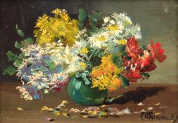 Coppenolle, Jaques van (1878 Montigny sur Loing-1915 Vauquois) "Sommerblumenstrauß in Keramikvase"