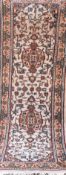 Teppich, Indien, beiger Grund, Reinigung empfohlen, 75x200 cm