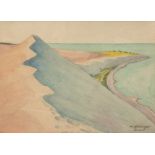 Kallmeyer, Hans Julius (1882 Erfurt-1961 Bayreuth) "Nidden - Große Düne" um 1910, Aquarell, sign mi