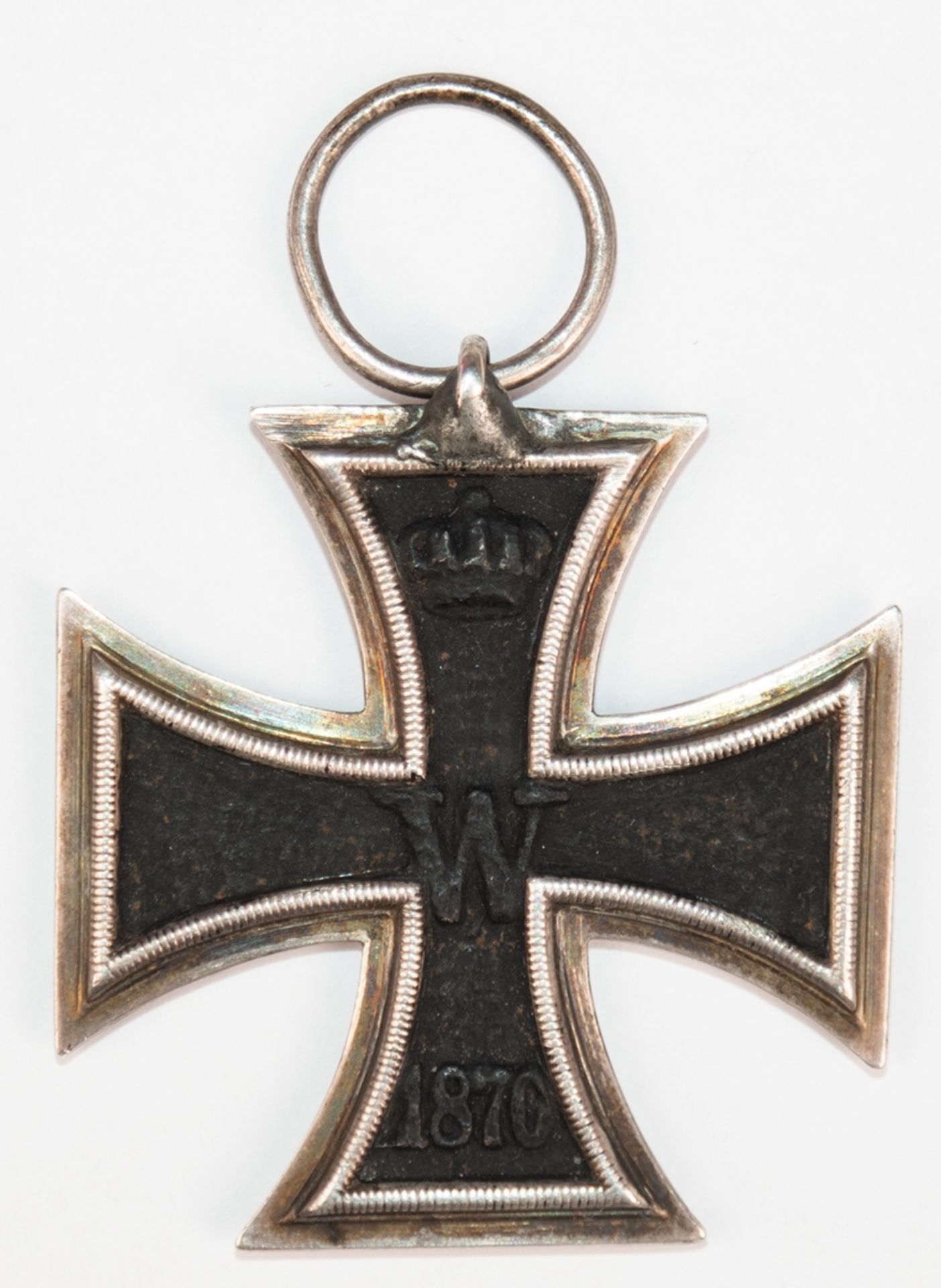 "Eisernes Kreuz 1870", Öse nachgelötet, 4,2x4,2 cm (ohne Öse) - Image 2 of 2