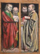 Kopie nach Albrecht Dürer "Die vier Apostel", München um 1900, Mischtechnik/ Holz, 58x44 cm