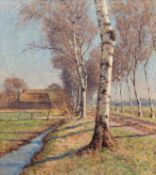 Wiegmann, Alfred (1886 Essen-1973 Kuhstedt) "Worpsweder Landschaft", Öl/ Lw., sign.