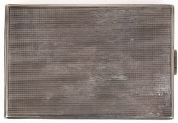 Zigaretten-Etui, 925er Silber, beidseitig feiner Waffeldekor, innen Silber-Steg, 137 g, Gebrauchspu