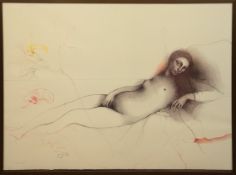 Bruni, Bruno (geb. 1935 in Gradara/Italien-lebt in Hannover) "Venus von Urbino", Farblitho. auf Büt