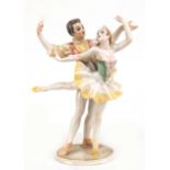 Figur "Tanzendes Ballettpaar", Hutschenreuther, Selb, Marke der Kunstabteilung 1955-1969, Entwurf C