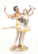 Figur "Tanzendes Ballettpaar", Hutschenreuther, Selb, Marke der Kunstabteilung 1955-1969, Entwurf C
