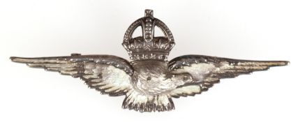 Brosche, 925er Silber, bekrönter Adler mit ausgebreiteten Flügeln, 7,2 g, L. 6,3 cm