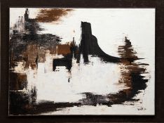 Wells, Donald (1929-2014) "Abstrakt", Öl/Lw., sign. u.r. und dat. ´74, 61x80 cm, Rahmen