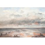 Schwimmer, Max (1895 Leipzig-1960 ebenda) "An der Ostsee", Aquarell, 28x40 cm, im Passepartout hint