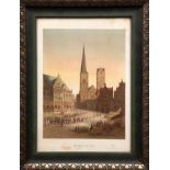 Junghaus, C. (Bremer Grafiker des 19. Jh.) "Der Dom vor 1638-St. Petri Dom zu Bremen", Litho., in d