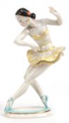 Figur "Ballettänzerin", Hutschenreuther, Selb, Marke der Kunstabteilung nach 1969, Entwurf Carl Wer