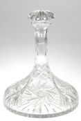 Enghalskaraffe, rund, Kristall mit reichem Schleudersternschliff, Ges.-H.14 cm