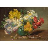 Coppenolle, Jaques van (1878 Montigny-sur-Loing, Frankreich-1915 Vanquois) "Sommerblumenstrauß in K
