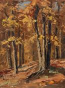 Engel, Heinrich (1900 Rostock-1988 ebenda) "Herbstwald", Öl( Lw./ Hartfaser, sign. u.l., 30x22,5 cm
