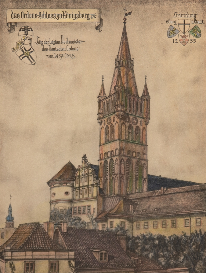 Rischert, Hannes (1901 München-1984 Diessen) "Ordens-Schloß zu Königsberg-Sitz der letzten Hochmeis