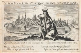 Meisner, Daniel (1585-1625) "Lübeck", Kupferstich um 1628, aus Meisner´s Schatzkästlein, Alterspure