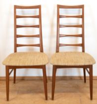 2 Designer-Stühle, Dänemark, Niels Koefoeds für Homslet, mit Signaturstempel, versproßte Rückenlehn