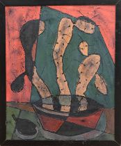 Kecir, Bohumil Samuel (1904-1987) "Kaktus", Öl/ Mp., sign. u.r., 60,5x45,5 cm, Rahmen