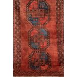 Afghan Ersari, rotbrauner Grund, mit Ornamentdekor, 207x155 cm