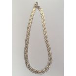 .925 silver link necklace. Shipping Group (A).