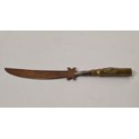 WW1 trench art bullet letter opener. Blade inscribed LA BASSEE, length 19cm. Shipping Group (A).