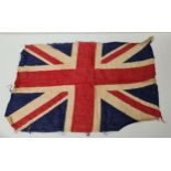 WW1 era printed Union flag H:40 x W:53 cm. Shipping Group (A).