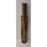 C19th brass 4-draw telescope by Joseph Levi & Co. London. Shipping Group (A).