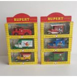(6) Die cast Rupert collection model vehicles Shipping Group (A).
