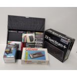 Vintage Sinclair ZX Spectrum+ in original box together with assorted games and peripherals. Shipping