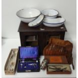 Vintage Physician's cabinet and utensils. Shipping Group (A).