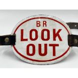 British Rail enamelled arm band 'Look Out', circa 1950's. Shipping Group (A).