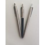 (3) Parker ball point pens. Shipping Group (A).
