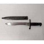 Spanish Military M1941 machete bayonet and scabbard. Shipping Group (B).