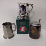 (2) tankards and a bear stein. Shipping Group (A).