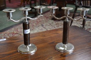 A pair of stylish Art Deco WMF candelabra