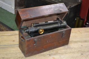 A mahogany cased theodolite, J Halden and Co., Manchester and London