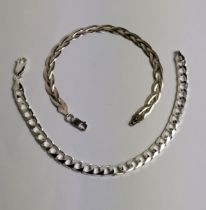 (2) .925 silver bracelets. Shipping Group (A).