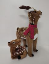 Reindeer Christmas decoration, larger one having moving parts. Collection only.