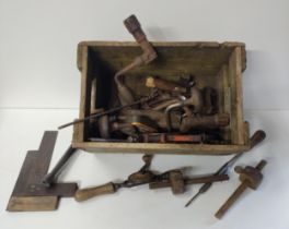 Selection of vintage hand tools. Collection only.