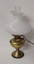 Antique oil lamp converted to electric, not tested. Collection only.