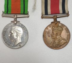 1939-45 defence medal together with WWI Special Constabulary medal. Shipping Group (A).